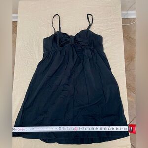 Xhilaration Black Sleeveless A-Line Dress Bow Accent Size XXL